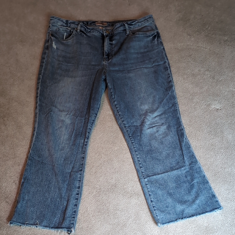 KUT Kelsey AbFab High Rise Ankle Flare Jeans